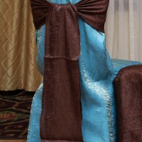 turquoise crush chair cover