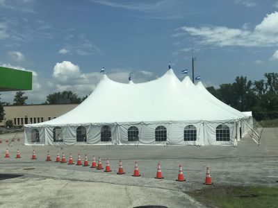 80 wide pole tent cath walls