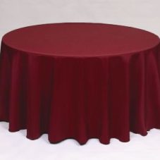 Burgundy Poly solid linen