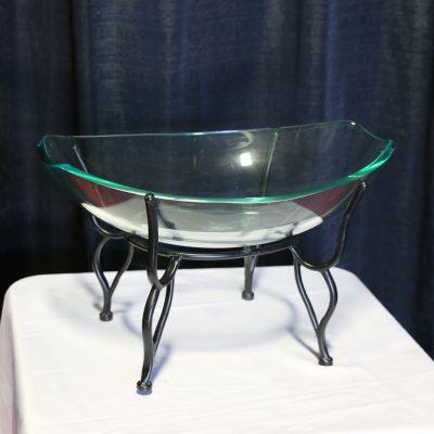 glass bowl 21x15 with stand
