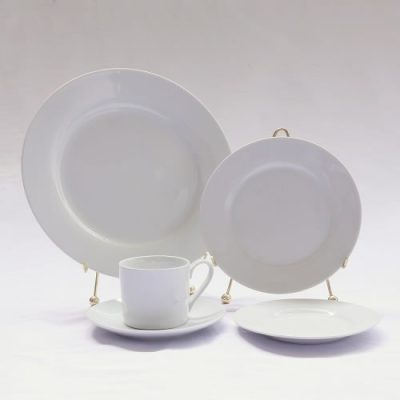 white rim china pattern