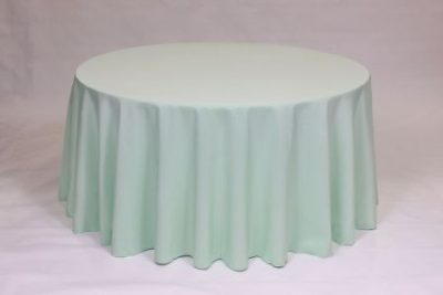 Mint Poly solid linen