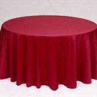 Ruby red Poly solid linen