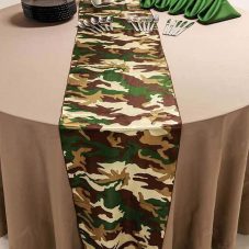 Satin Camouflage runner rental