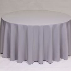 Silver Poly solid linen