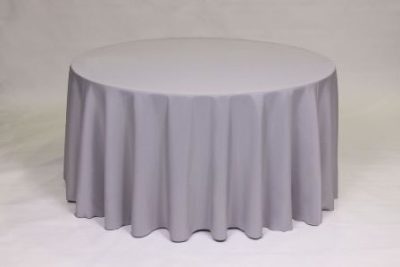 Silver Poly solid linen