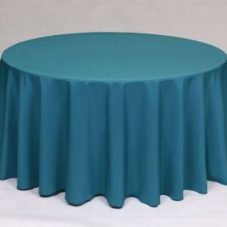 Teal Poly solid linen