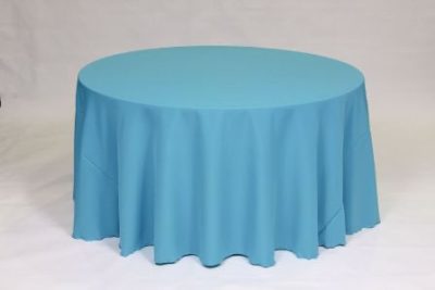 Turquoise Poly solid linen