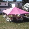 20 x 20 pink frame tent rental