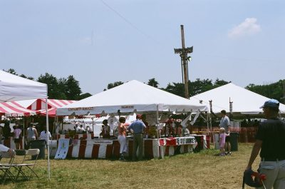 16x16 white frame tent june fete