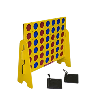 An oversized game similar to Connect 4.