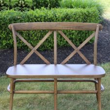 crossback farm bench brown