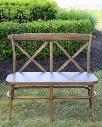 crossback farm bench brown