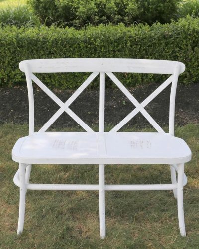 crossback bench white wash