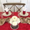 cross back bench brown