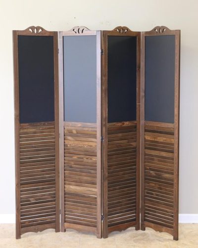 wood folding screen freestanding chalk board