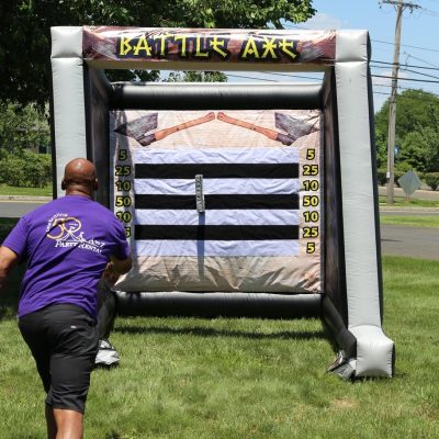 axe throwing inflatable game