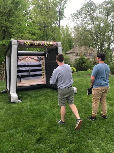 inflatable axe throwing game rental