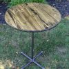 round Edison pedestal table