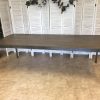 Edison table with brown top