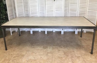 Edison table with white wash surface