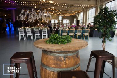 wine barrel with table top