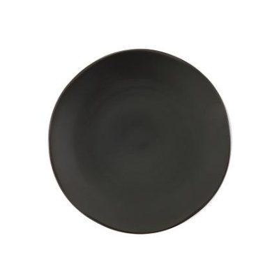 Charcoal black heirloom stoneware plate 10.75 inch