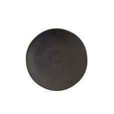 Charcoal black heirloom stoneware plate 8 inch