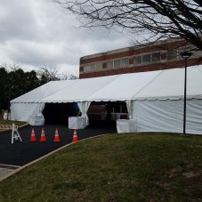 40 x 80 frame emergency triage testing site