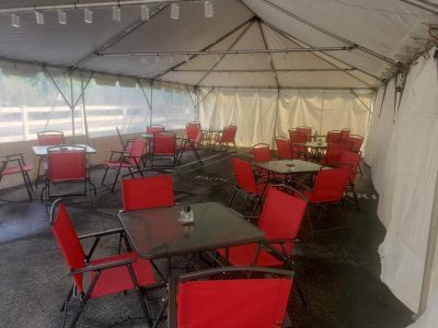 20x40 frame tent for restaurant seating