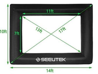 dimensions of outdoor inflatable screen