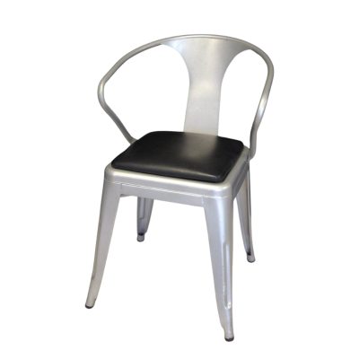 Silver Tabouret Chair