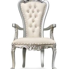 throne chair silver ivory santa chair