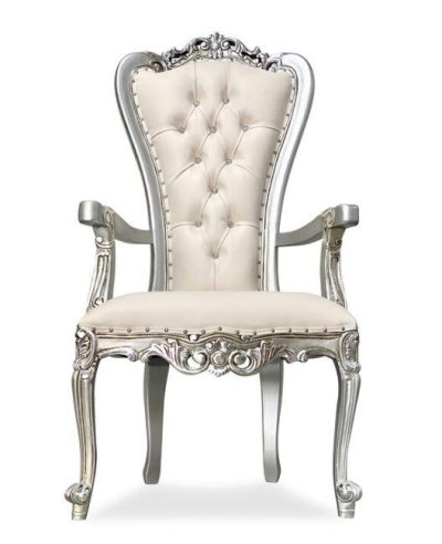 throne chair silver ivory santa chair