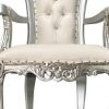 silver throne chair seat detail
