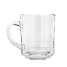 An 8oz plain glass mug.