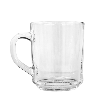 An 8oz plain glass mug.