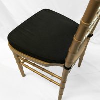 black poly chair cushion