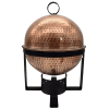 A round 4qt antique copper chafer.