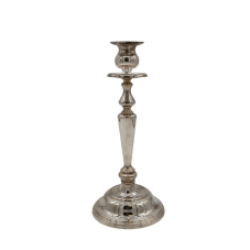 An 11 inch tall silver candlestick.