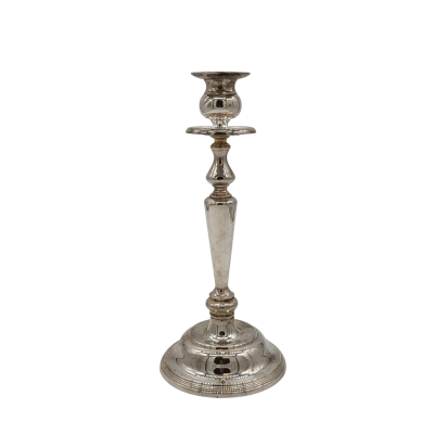An 11 inch tall silver candlestick.
