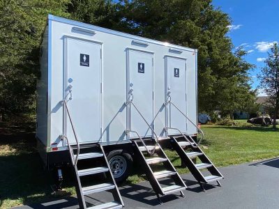 Deluxe Portable Restroom exterior -A to Z party rental