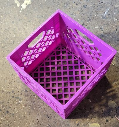 pink milk crates - new - for sale