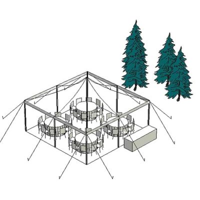 Willow Tent Package CAD layout