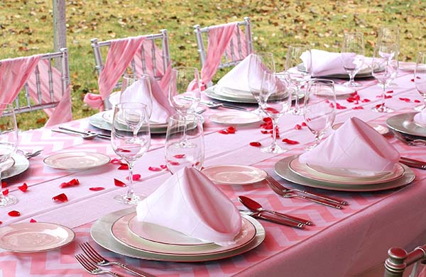 Barbie Themed Table Setting