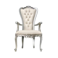 throne chair silver ivory santa chair